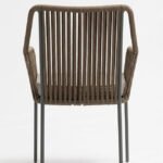 Silla de hostelería de aluminio y cuerda con cojín - Larchmont