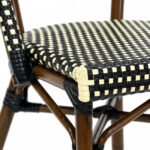 Silla Parisina de aluminio y ratán negro - Sayre