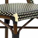 Silla Parisina de aluminio y ratán marrón - Sayre