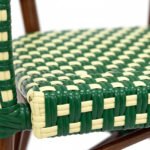 Sillón Parisina de aluminio y ratán marrón con reposabrazos - Sayre