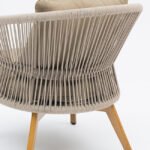 Sillón de aluminio y cuerda para hosteleria - Biarriz