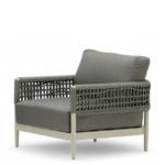 Conjunto de 5 plazas de aluminio y cuerda gris - Varesse