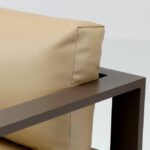 Sillón de alumino marrón y cojines taupé - Maleme