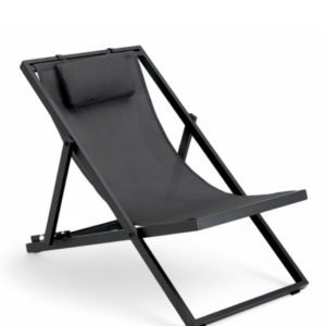 Hamaca para hosteleria de aluminio y textilene antracita - Ponce