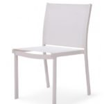 Silla de hostelería de aluminio y textilene blanco - Morris