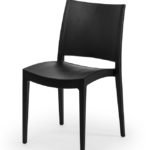 Silla de hostelería de polipropileno refozada antracita - Hamburg