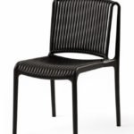Silla de hostelería de polipropileno reforzado negro - Easton