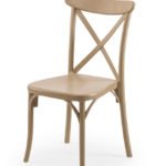 Silla de polipropileno marrón estilo clásico para hostelería - Palero