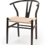 Silla de hostelería madera negra y cuerda trenzada - Broadway