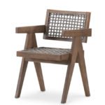 Silla de hostelería de madera y cuerda trenzada - Gapstow