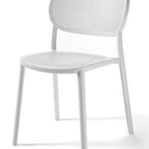 Silla de hostelería de tecnopolímero apilable blanco - Berat