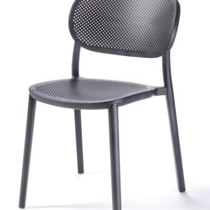 Silla de hostelería de tecnopolímero apilable gris - Berat