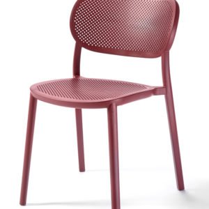 Silla de hostelería de tecnopolímero apilable rojo - Berat