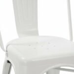 Silla de hierro de estilo industrial blanco para hostelería - Industrial