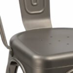 Silla de hierro gris de estilo industrial para hostelería - Industrial