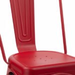 Silla de hierro rojo de estilo industrial para hostelería - Industrial
