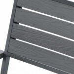 Silla de hostelería de aluminio gris y resina imitación madera - Afton