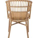 Silla de hostelería de aluminio marrón y ratán sintético - Antigo