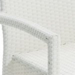 Silla de hostelería de aluminio y ratán con reposabrazos - Muncy