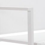 Silla de hostelería de aluminio y textilene blanco con reposabrazos - Canton