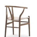 Silla de hostelería de madera oscura y cuerda trenzada - Norwood