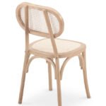 Silla de hostelería de madera y mimbre beige - Bushwick