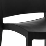 Silla de hostelería de polipropileno refozada antracita - Hamburg