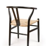 Silla de hostelería madera negra y cuerda trenzada - Broadway