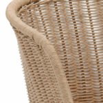 Silla para hosteleria de hierro y mimbre beige - Florina