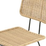 Silla para hosteleria de hierro y mimbre beige - Serres