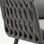 Sofá 2 de plazas de aluminio y cuerda color gris - Appleton