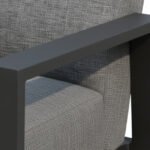 Sofá de 2 plazas de aluminio color antracita - Crotona