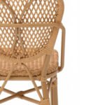 Silla de hostelería de aluminio marrón y ratán sintético - Delaware