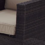 Sillón de hostelería de de acero y ratán marrón - Brook