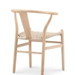 Silla de hostelería de madera tapizada beige - Greenwich