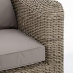 Sofá de 2 plazas de aluminio y ratán sintético color natural - Bridge