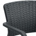 Silla para hostelería de polipropileno antracita con reposabrazos - Lecce