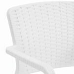 Silla para hostelería de polipropileno blanco con reposabrazos - Lecce