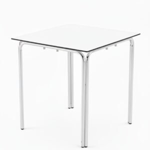 Mesa hostelería de aluminio con tablero compacto blanco - Hershey