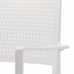 Silla de tecnopolímero reforzado fibra de vidrio con reposabrazos blanca - Milton