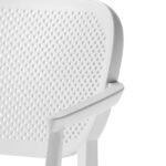 Silla de hostelería de tecnopolímero con reposabrazos blanco - Berat