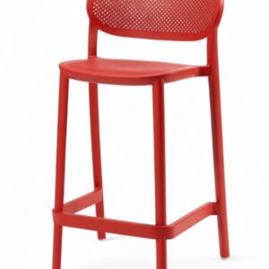 Taburete para hostelería de tecnopolímero rojo - Berat