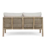 Sofá de 2 plazas de madera y cuerda beige para hostelería - Riviera