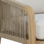 Sillón de madera y cuerda beige para hostelería - Riviera