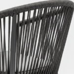 Silla de hostelería de aluminio antracita y cuerda - Salerno