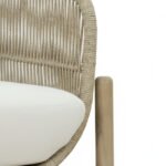 Sillón de madera y cuerda beige para hostelería - Sicilia