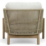 Sillón de madera y cuerda beige para hostelería - Sicilia