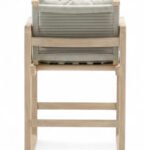 Taburete de bar de madera y cuerda gris - Baracoa