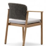 Silla de madera y cuerda con reposabrazos - Brera