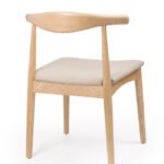 Silla de hosteleria de madera tapizada color gris - Brooklyn